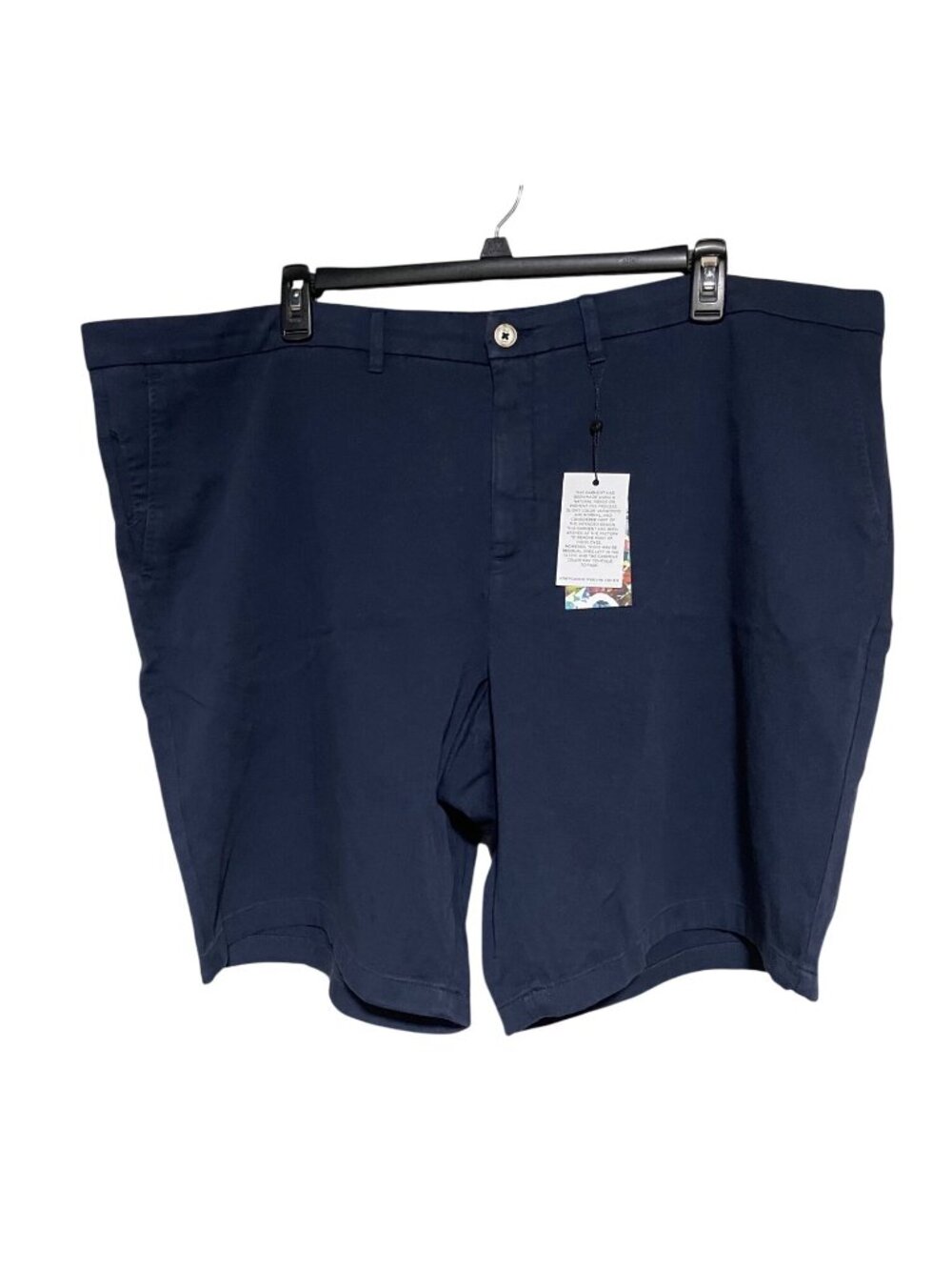 Robert Graham Mens Classic Fit Chino Shorts Navy Blue Size 46 Golf Casual Travel